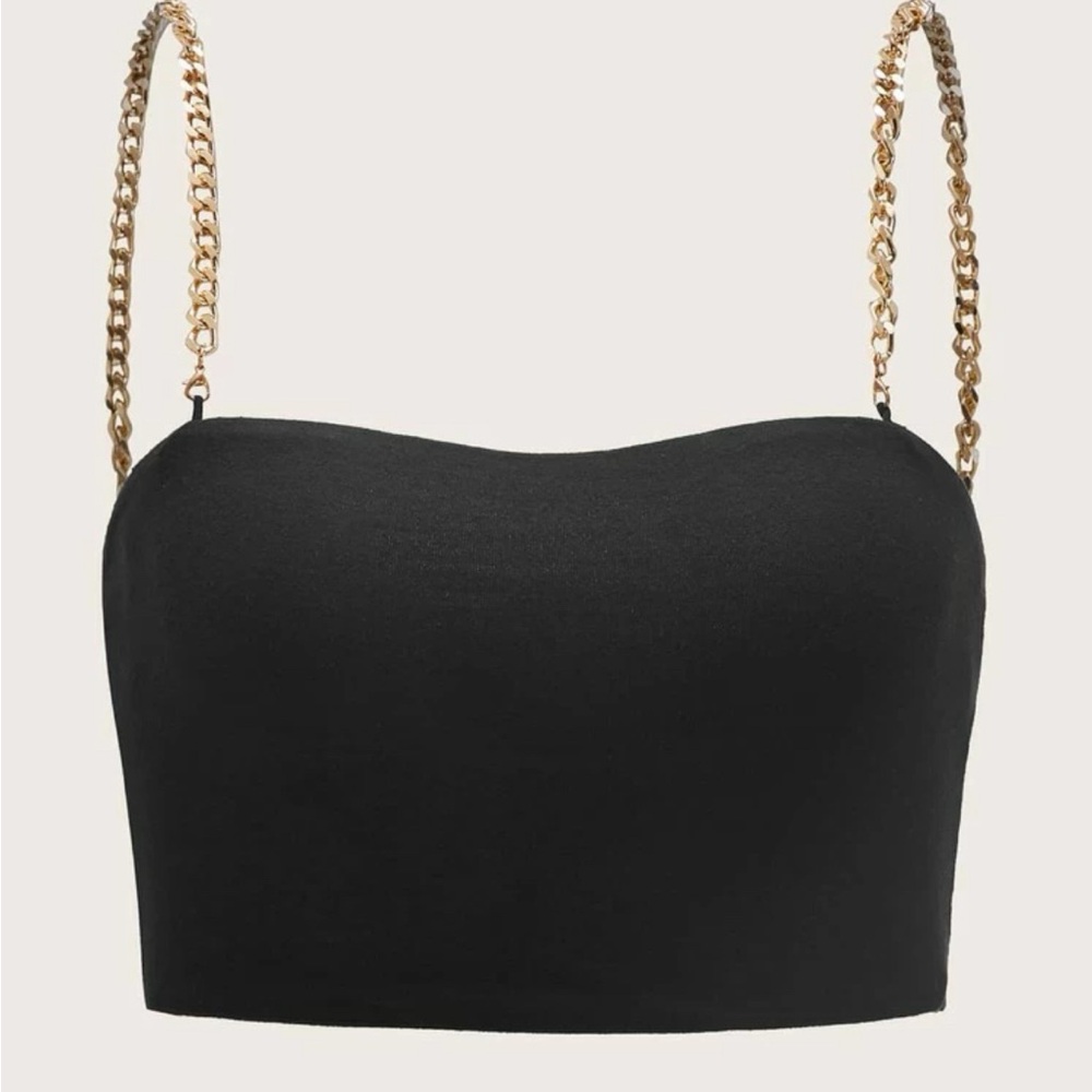 SHEIN Chain Strap Crop Cami Top